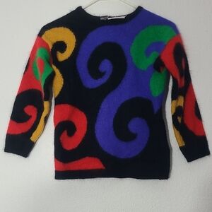Vintage Rafaella Angora Rabbit Hair & Lambswool Multicolor Sweater